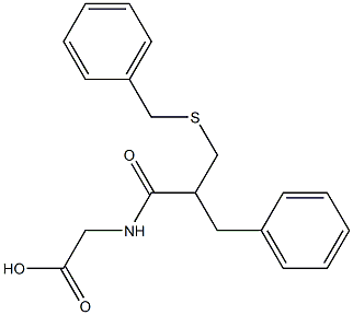 N-[2-[[(phenylMethyl)thio]Methyl]-1-oxo-3-phenylpropyl]glycine 结构式