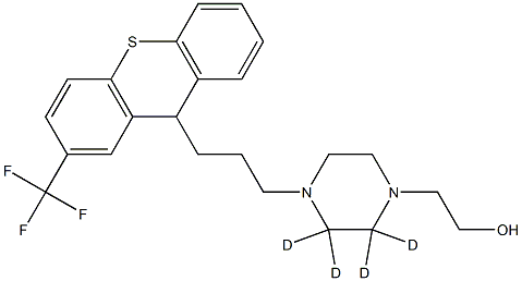 4-[3-[2-(TrifluoroMethyl)thioxanthen-9-yl]propyl]-1-piperazineethanol-d4 结构式