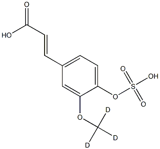 3-[3-(Methoxy-d3)-4-(sulfooxy)phenyl]-2-propenoic Acid 结构式