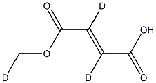 富马酸单甲基酯-D3 结构式