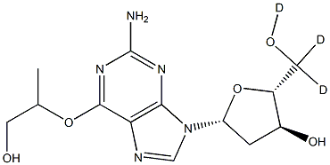 O6-(2-Hydroxy-1-Methylethyl)-2'-deoxyguanosine-d3 结构式