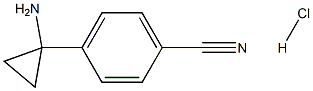 4-(1-氨基环丙基)苯甲腈盐酸盐 结构式