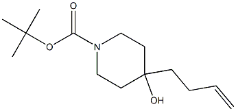 tert-butyl 4-(but-3-enyl)-4-hydroxypiperidine-1-carboxylate 结构式