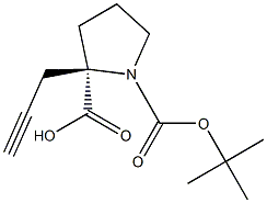 N-BOC-2-(2-丙炔基)-L-脯氨酸 结构式
