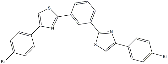 1,3-双[4-(4-溴苯)-2-噻唑基]苯 结构式