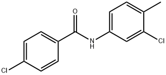 4-氯-N-(3-氯-4-甲基苯)苯甲酰胺 结构式