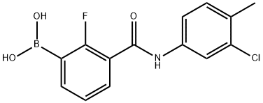 3-(3-Chloro-4-MethylphenylcarbaMoyl)-2-fluorobenzeneboronic acid, 97% 结构式