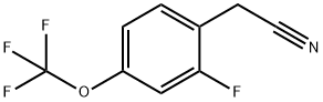 2-氟-4-(三氟甲氧基)苯乙腈 结构式