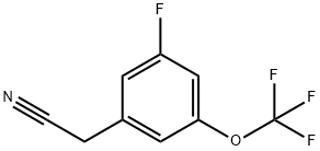 3-氟-5-(三氟甲氧基)苯基乙腈 结构式