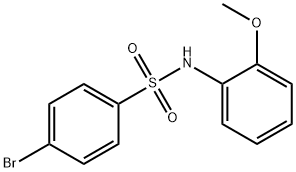 4-溴-N-(2-甲氧基苯基)苯磺酰胺 结构式