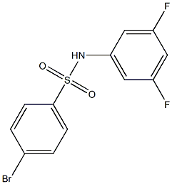 4-溴-N-(3,5-二氟苯基)苯磺酰胺,97% 结构式