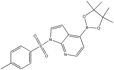 4-(4,4,5,5-TetraMethyl-[1,3,2]dioxaborolan-2-yl)-1-(toluene-4-sulfonyl)-1H-pyrrolo[2,3-b]pyridine 结构式
