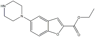 1-(2-Ethoxycarbonylbenzofuran-5-yl)piperazine 结构式