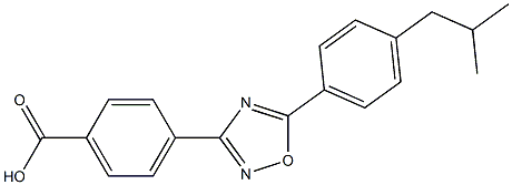 4-(5-(4-isobutylphenyl)-1,2,4-oxadiazol-3-yl)benzoic acid 结构式