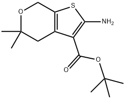 tert-butyl 2-aMino-5,5-diMethyl-5,7-dihydro-4H-thieno[2,3-c]pyran-3-carboxylate 结构式