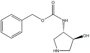 benzyl (3S,4S)-4-hydroxypyrrolidin-3-ylcarbaMate 结构式