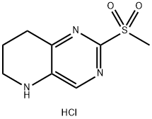 2-Methanesulfonyl-5,6,7,8-tetrahydro-pyrido[3,2-d]pyriMidine hydrochloride 结构式