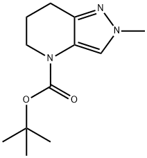 2-甲基-2,5,6,7-四氢-4H-吡唑并[4,3-B]吡啶-4-羧酸叔丁基酯 结构式