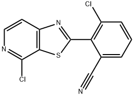 3-氯-2-(4-氯噻唑并[5,4-C]吡啶-2-基)苯甲腈 结构式