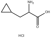 2-氨基-3-环丙基丙酸盐酸盐 结构式