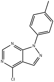 4-氯-1-(对甲苯)-1H-吡唑并[3,4-D]嘧啶 结构式