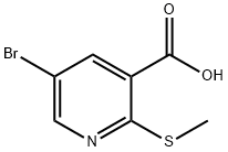 5-溴-2-(甲硫基)烟酸 结构式