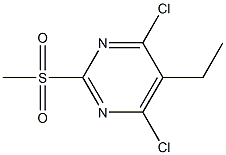 2-甲磺酰基-4,6-二氯-5-乙基嘧啶 结构式
