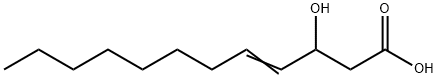 trans-3-Hydroxydodec-4-enoic acid 结构式