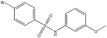 4-溴-N-(3-甲氧基苯)苯磺酰胺 结构式