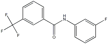 N-(3-氟苯)-3-(三氟甲基)苯甲酰胺 结构式