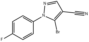 5-溴-1-(4-氟苯基)-1H-吡唑-4-甲腈 结构式