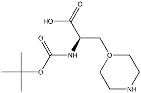 BOC-3-(1-MORPHOLINYL)-D-ALANINE 结构式