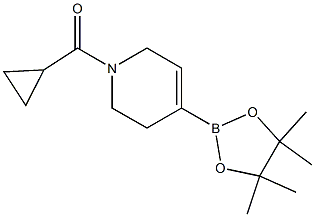 1-CYCLOPROPANECARBONYL-5,6-DIHYDRO-2H-PYRIDINE-4-BORONIC ACID, PINACOL ESTER 结构式