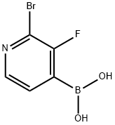 2-bromo-3-fluoropyridine-4-boronic acid 结构式