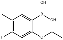 2-乙氧基-4-氟-5-甲基苯基硼酸 结构式