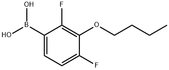 3-丁氧基-2,4-二氟苯基硼酸 结构式