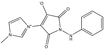 1-(4-Oxido-2,5-dioxo-1-phenylamin o-2,5-dihydro-1H-pyrrol-3-yl)-3-methyl-3H-imidazol-1-ium 结构式