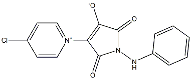 4-Chloro-1-(4-oxido-2,5-dioxo-1-phenylamino-2,5-dihydro-1H-pyrrol-3-yl)-pyridinium 结构式