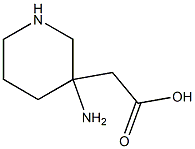 2-(3-aMinopiperidin-3-yl)acetic acid 结构式