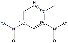 2.4-Dinitrotoluene (13C4) Solution 结构式