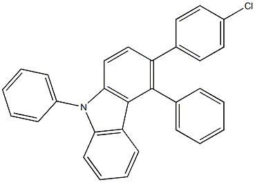 3-(4-氯苯基)-N-(4-联苯基)咔唑 结构式