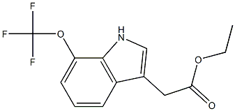 ethyl 2-(7-(trifluoroMethoxy)-1H-indol-3-yl)acetate 结构式