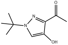 3-乙酰基-1-叔丁基-4-羟基-1H-吡唑 结构式