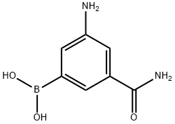 3-aMino-5-carbaMoylphenylboronic acid 结构式