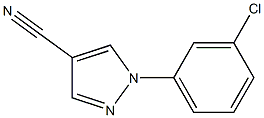1 - (3-氯苯基)-1H -吡唑- 4 -腈 结构式