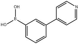 3-(4-吡啶基)苯硼酸 结构式