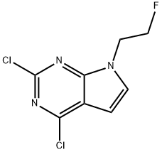 2,4-二氯-7-(2-氟乙基)-7H-吡咯并[2,3-D]嘧啶 结构式