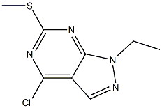 4-氯-1-乙基-6-(甲硫基)-1H-吡唑并[3,4-D]嘧啶 结构式