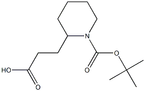 3-[1-(tert-butoxycarbonyl)piperidin-2-yl]propionic acid 结构式