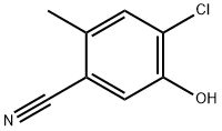 2-氯-4-甲基-5-氰基苯酚 结构式